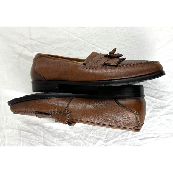 Nunn Bush Leather Tassle Loafers Brown Men's Size 12M - Picture 7 of 8